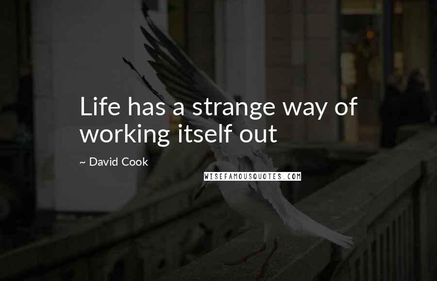 David Cook Quotes: Life has a strange way of working itself out