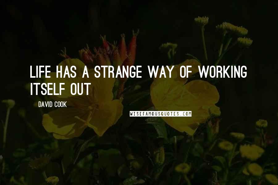 David Cook Quotes: Life has a strange way of working itself out