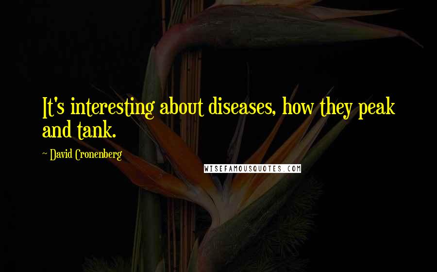 David Cronenberg Quotes: It's interesting about diseases, how they peak and tank.