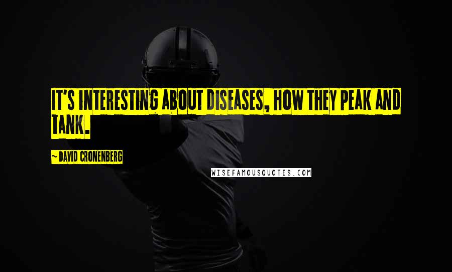 David Cronenberg Quotes: It's interesting about diseases, how they peak and tank.