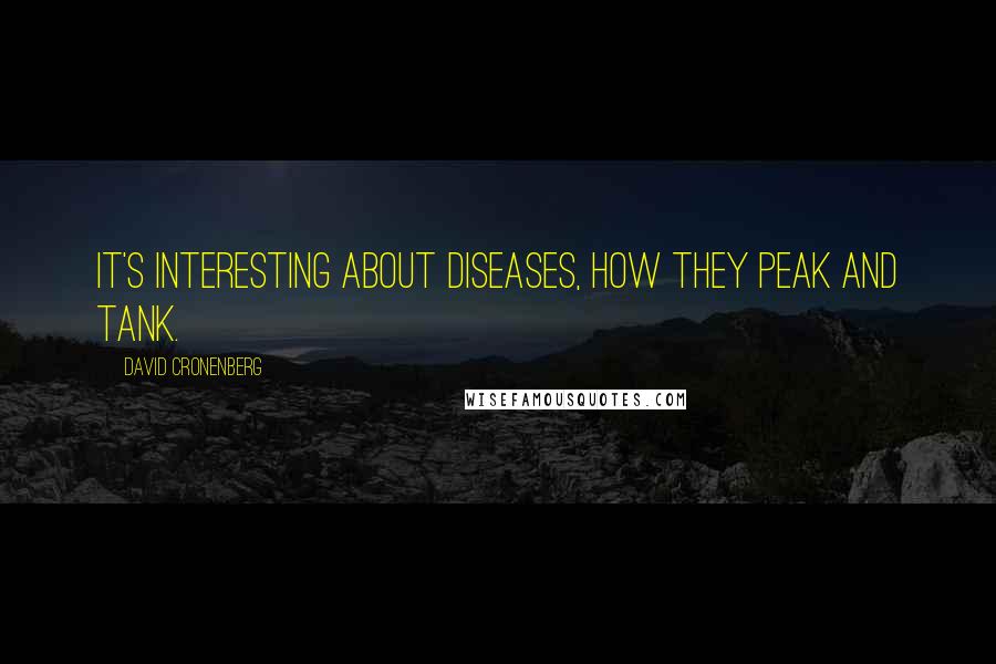 David Cronenberg Quotes: It's interesting about diseases, how they peak and tank.