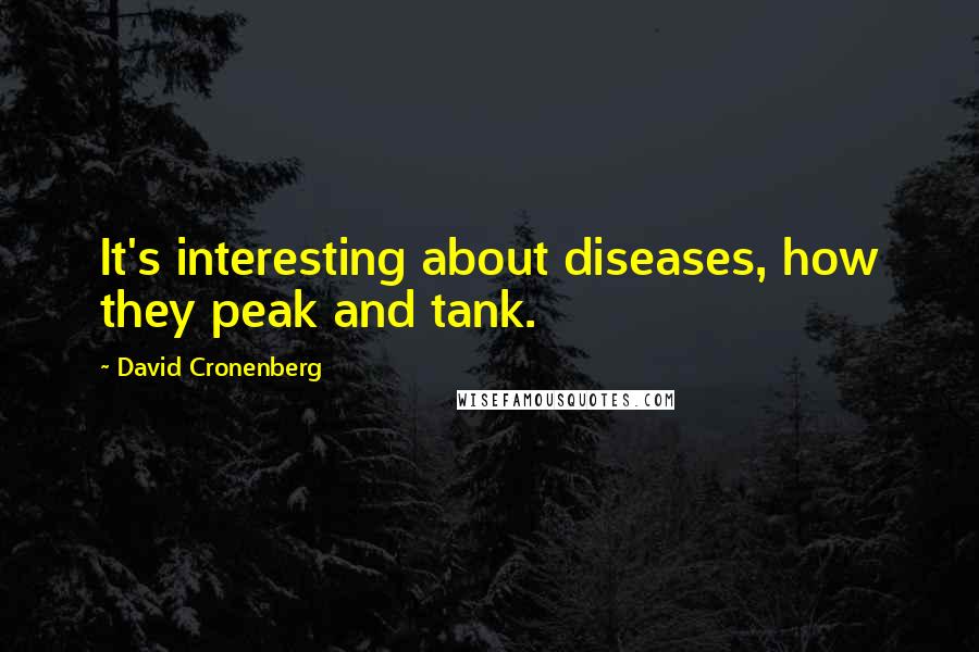 David Cronenberg Quotes: It's interesting about diseases, how they peak and tank.