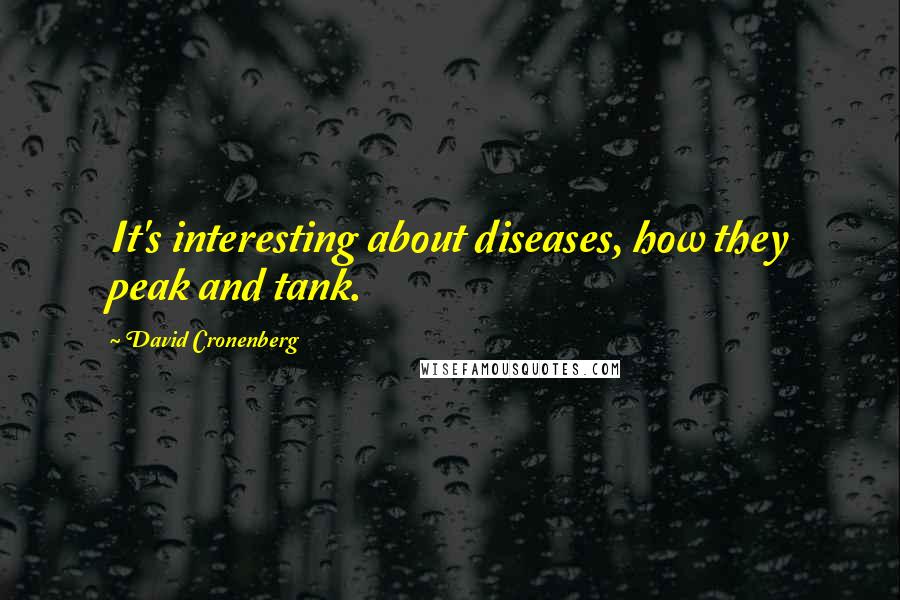 David Cronenberg Quotes: It's interesting about diseases, how they peak and tank.