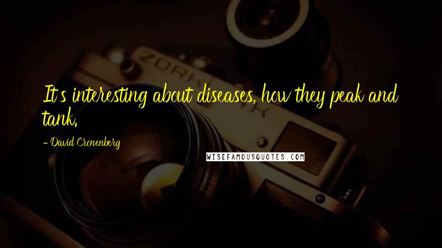 David Cronenberg Quotes: It's interesting about diseases, how they peak and tank.