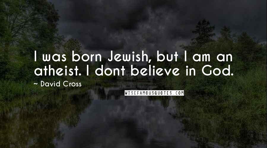 David Cross Quotes: I was born Jewish, but I am an atheist. I dont believe in God.