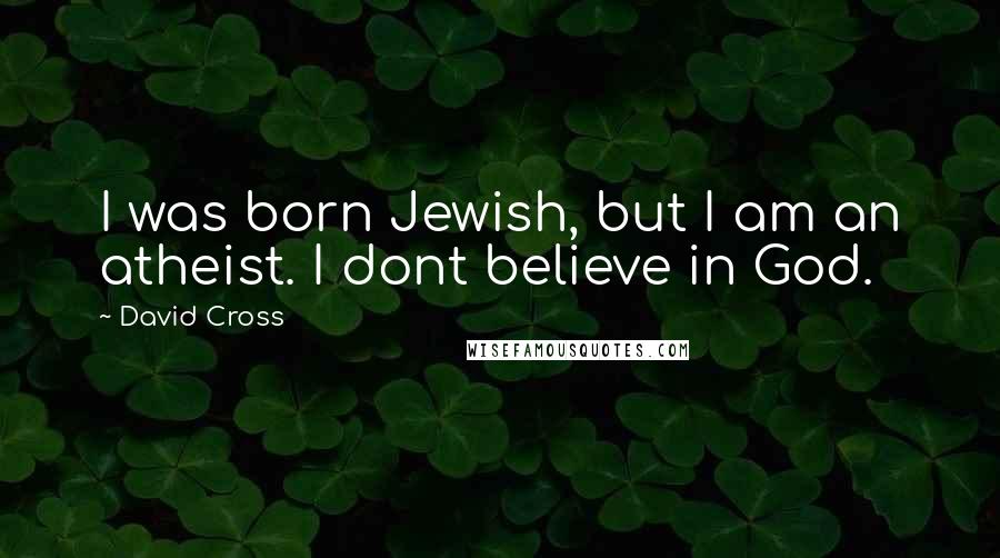 David Cross Quotes: I was born Jewish, but I am an atheist. I dont believe in God.