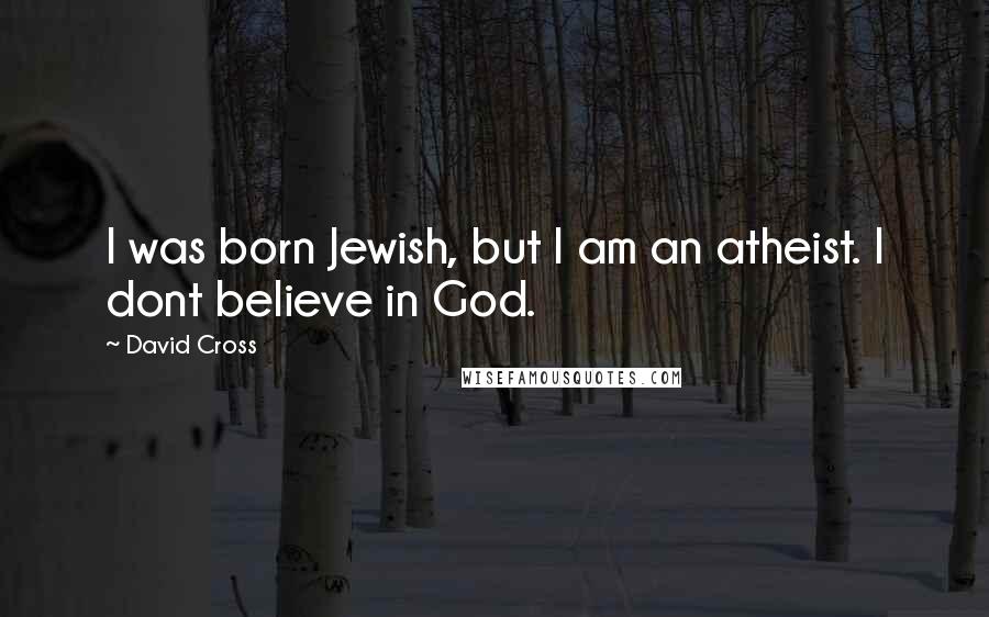 David Cross Quotes: I was born Jewish, but I am an atheist. I dont believe in God.