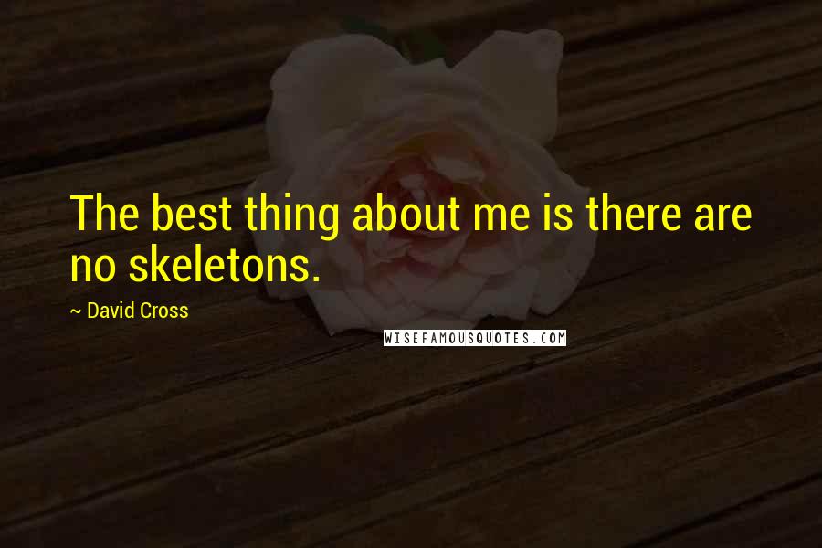 David Cross Quotes: The best thing about me is there are no skeletons.