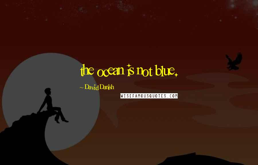 David Danish Quotes: the ocean is not blue.