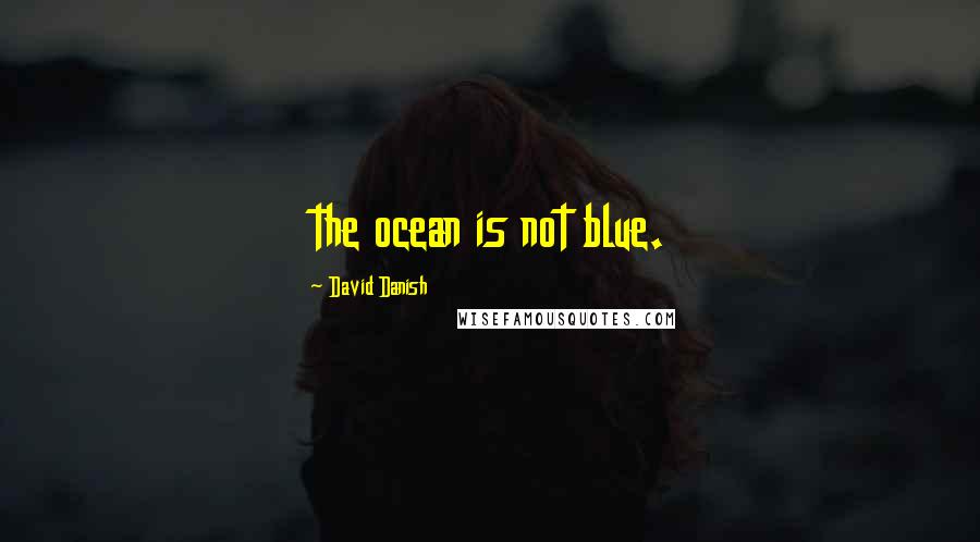 David Danish Quotes: the ocean is not blue.