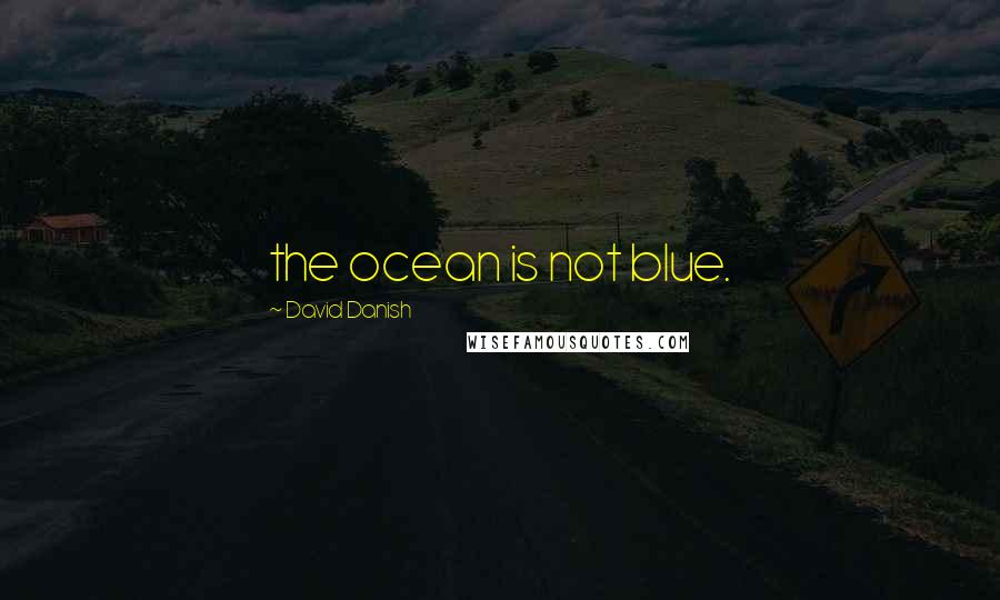 David Danish Quotes: the ocean is not blue.