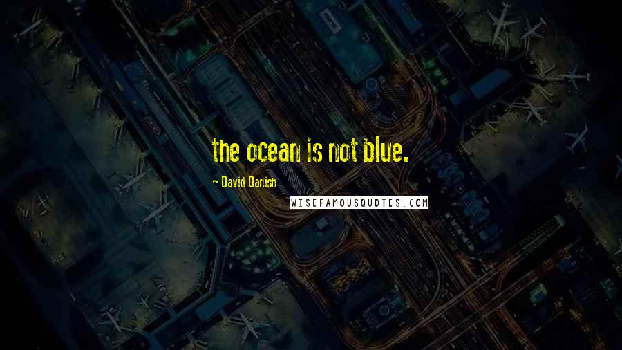 David Danish Quotes: the ocean is not blue.