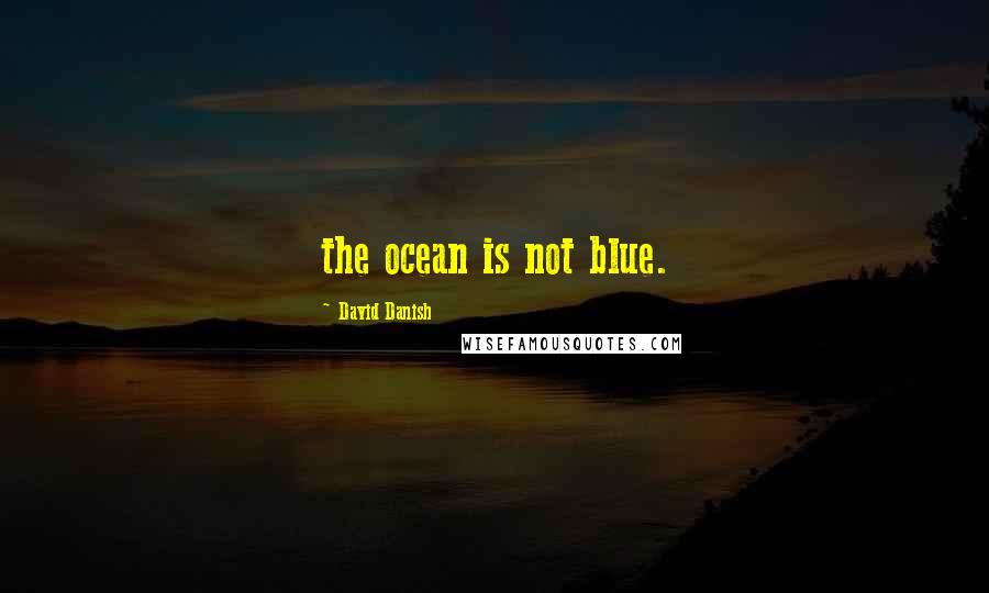 David Danish Quotes: the ocean is not blue.