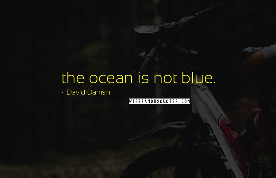 David Danish Quotes: the ocean is not blue.