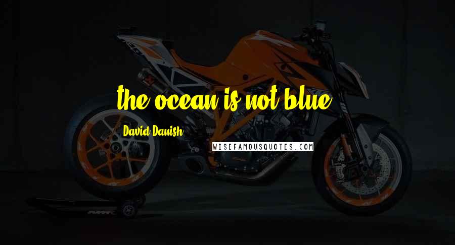 David Danish Quotes: the ocean is not blue.