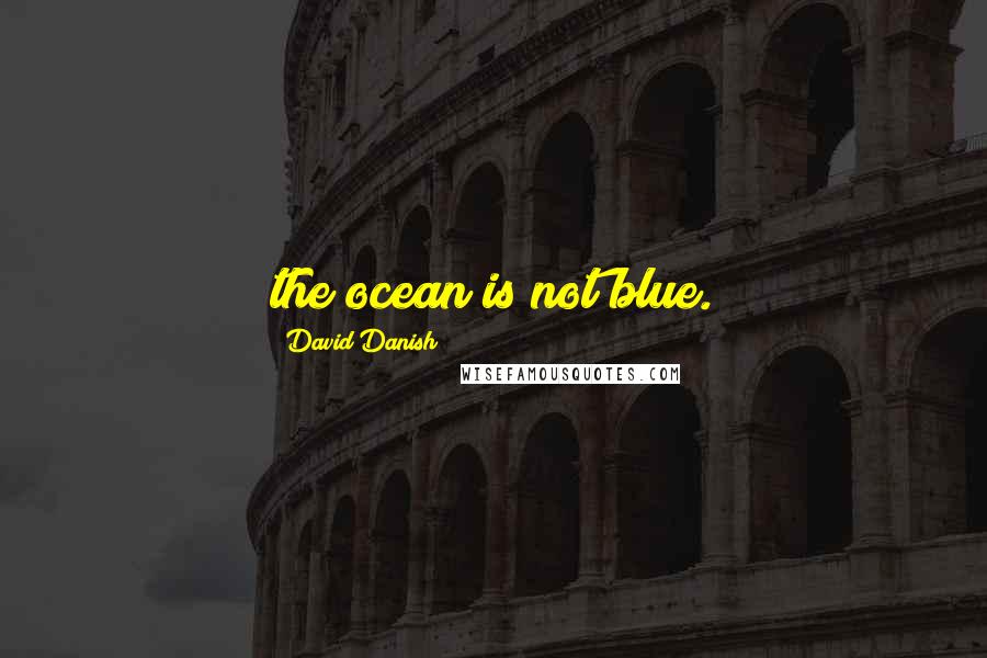 David Danish Quotes: the ocean is not blue.