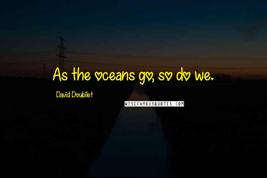 David Doubilet Quotes: As the oceans go, so do we.