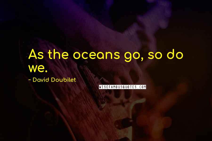 David Doubilet Quotes: As the oceans go, so do we.