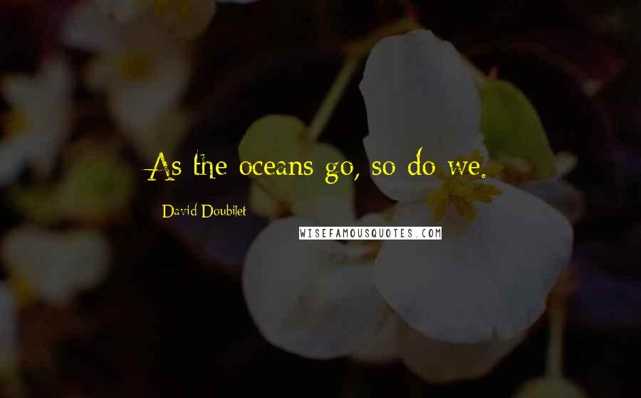 David Doubilet Quotes: As the oceans go, so do we.