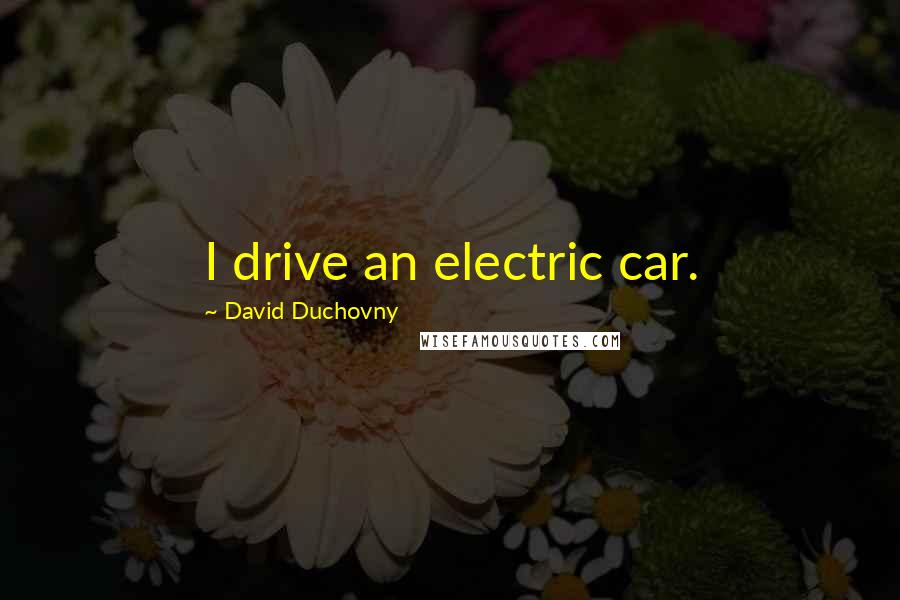 David Duchovny Quotes: I drive an electric car.