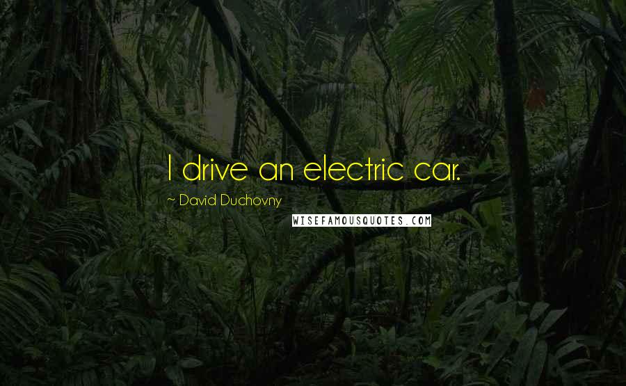 David Duchovny Quotes: I drive an electric car.