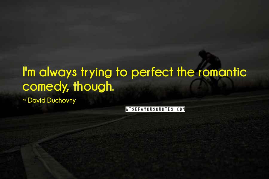 David Duchovny Quotes: I'm always trying to perfect the romantic comedy, though.