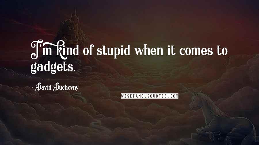 David Duchovny Quotes: I'm kind of stupid when it comes to gadgets.