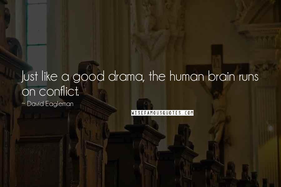 David Eagleman Quotes: Just like a good drama, the human brain runs on conflict.