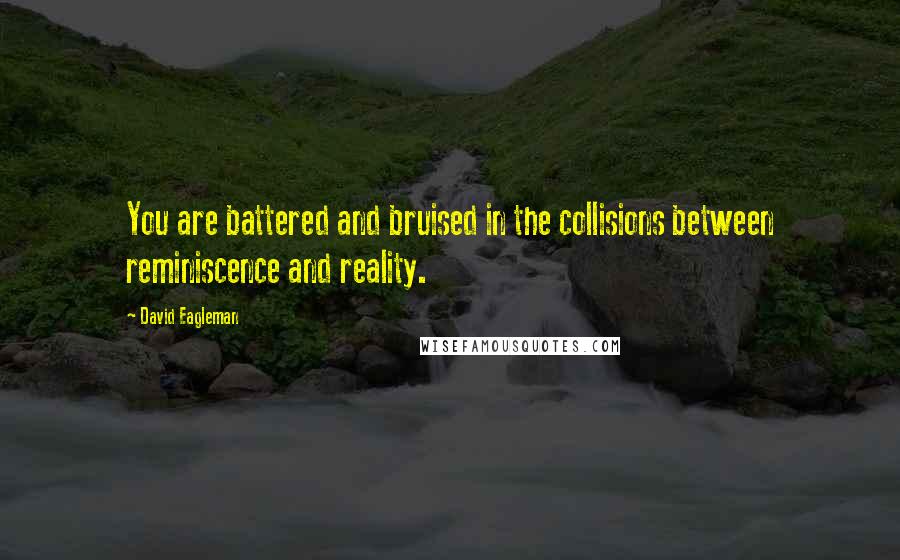 David Eagleman Quotes: You are battered and bruised in the collisions between reminiscence and reality.