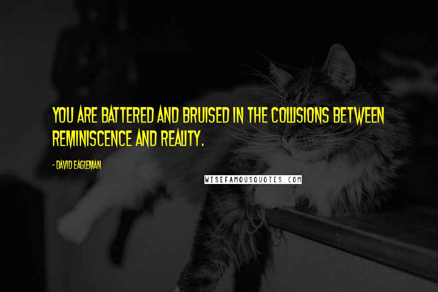 David Eagleman Quotes: You are battered and bruised in the collisions between reminiscence and reality.