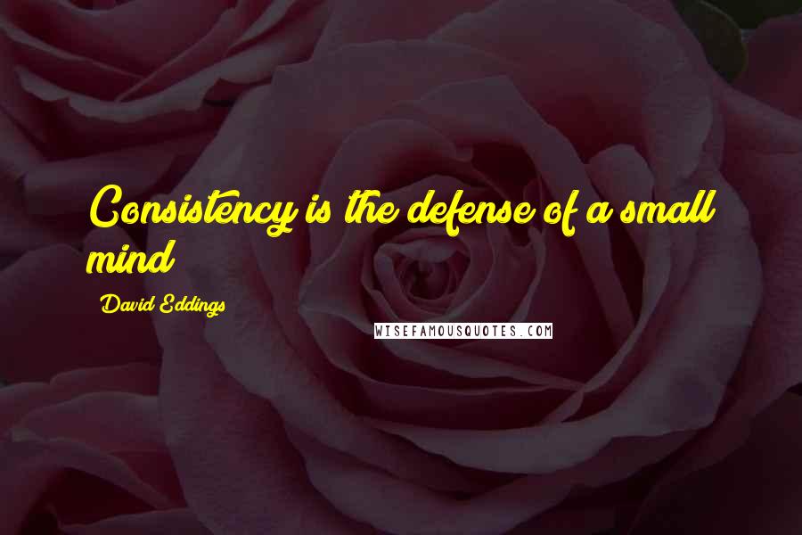 David Eddings Quotes: Consistency is the defense of a small mind