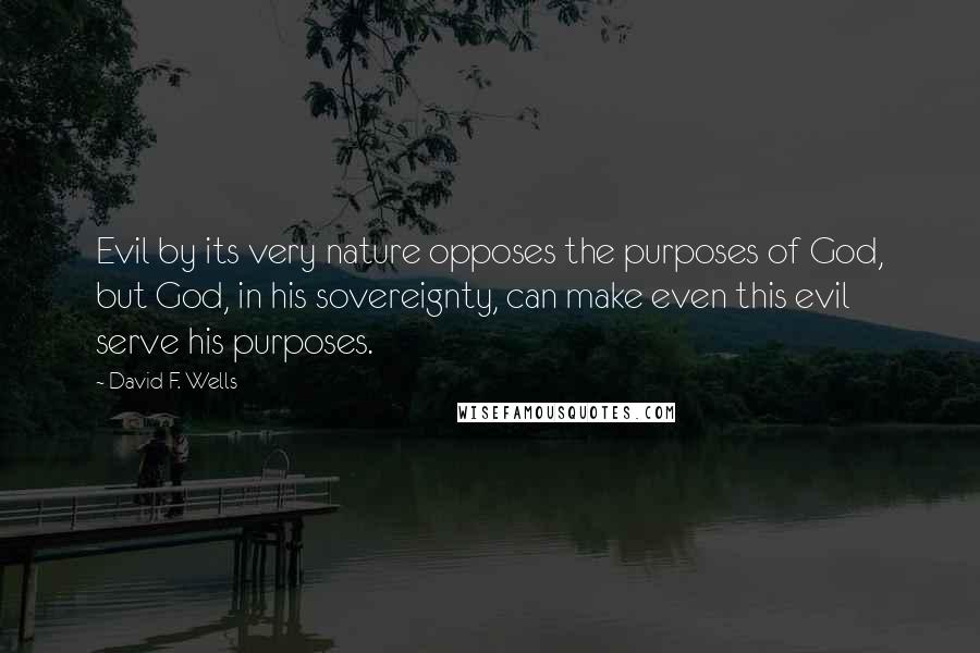 David F. Wells Quotes: Evil by its very nature opposes the purposes of God, but God, in his sovereignty, can make even this evil serve his purposes.