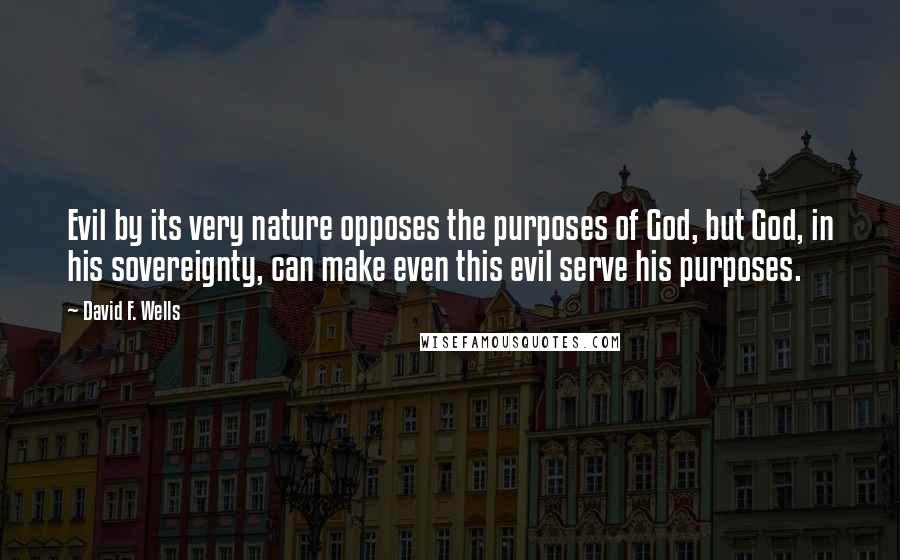 David F. Wells Quotes: Evil by its very nature opposes the purposes of God, but God, in his sovereignty, can make even this evil serve his purposes.