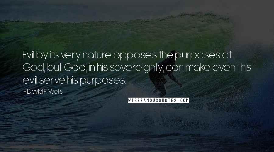 David F. Wells Quotes: Evil by its very nature opposes the purposes of God, but God, in his sovereignty, can make even this evil serve his purposes.