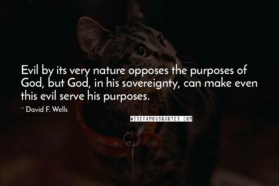 David F. Wells Quotes: Evil by its very nature opposes the purposes of God, but God, in his sovereignty, can make even this evil serve his purposes.