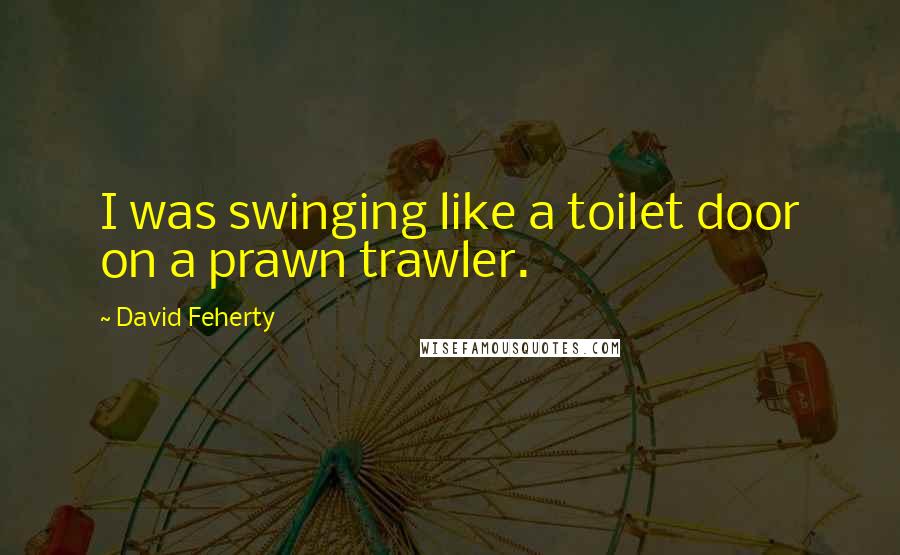 David Feherty Quotes: I was swinging like a toilet door on a prawn trawler.