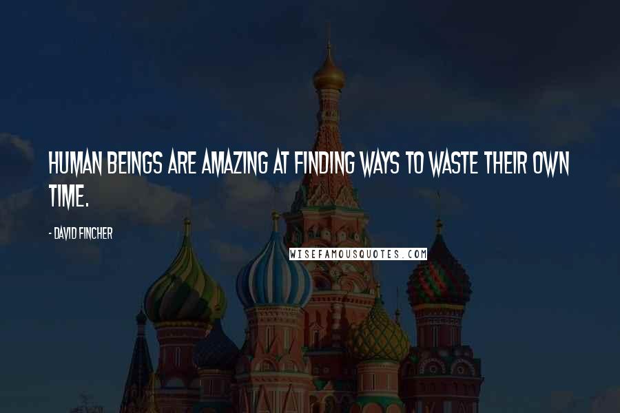 David Fincher Quotes: Human beings are amazing at finding ways to waste their own time.