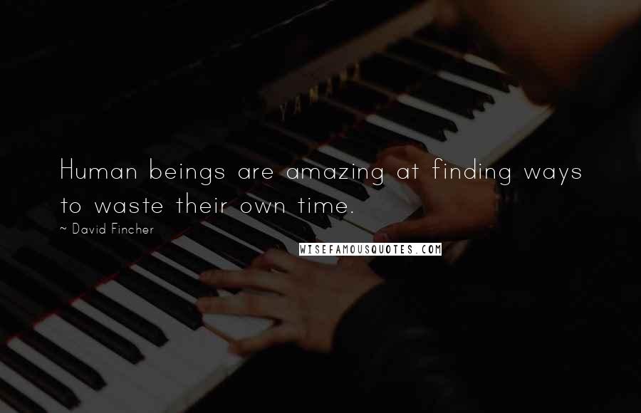 David Fincher Quotes: Human beings are amazing at finding ways to waste their own time.