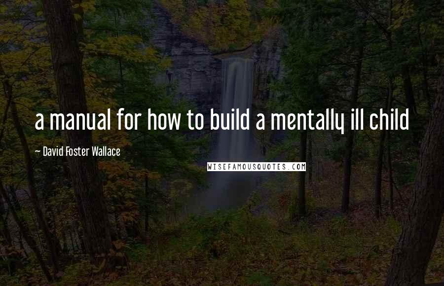 David Foster Wallace Quotes: a manual for how to build a mentally ill child