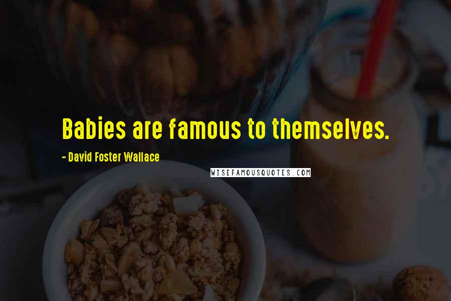 David Foster Wallace Quotes: Babies are famous to themselves.