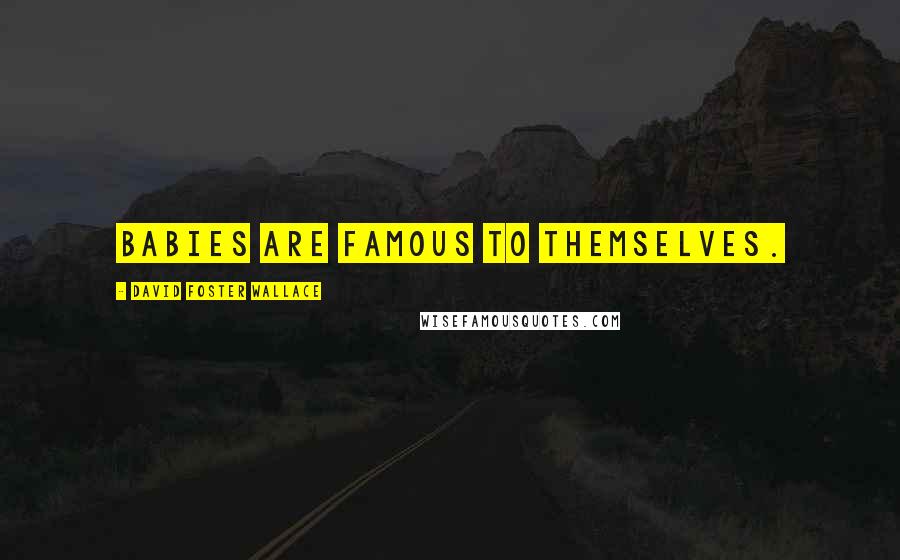 David Foster Wallace Quotes: Babies are famous to themselves.