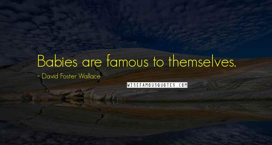 David Foster Wallace Quotes: Babies are famous to themselves.