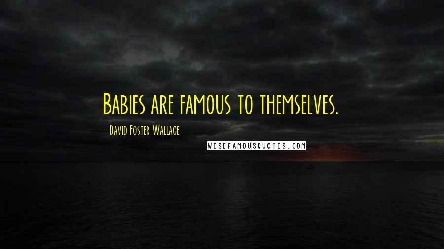 David Foster Wallace Quotes: Babies are famous to themselves.