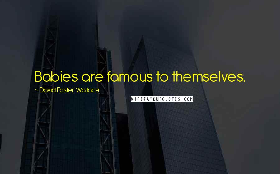 David Foster Wallace Quotes: Babies are famous to themselves.