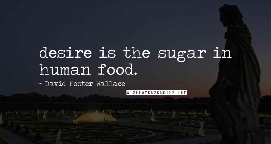 David Foster Wallace Quotes: desire is the sugar in human food.