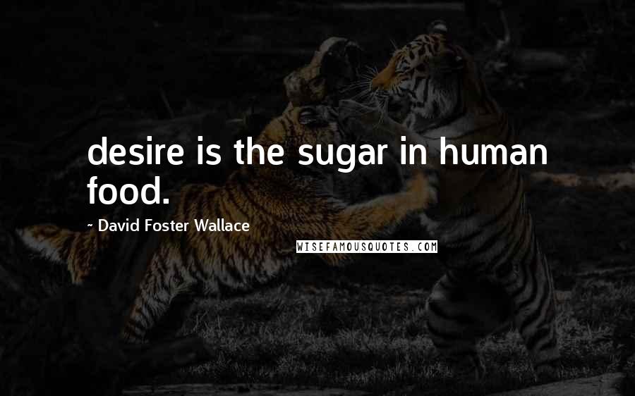 David Foster Wallace Quotes: desire is the sugar in human food.