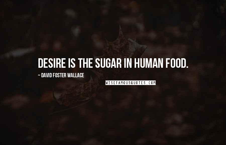 David Foster Wallace Quotes: desire is the sugar in human food.