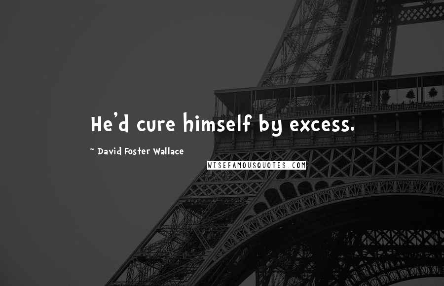 David Foster Wallace Quotes: He'd cure himself by excess.
