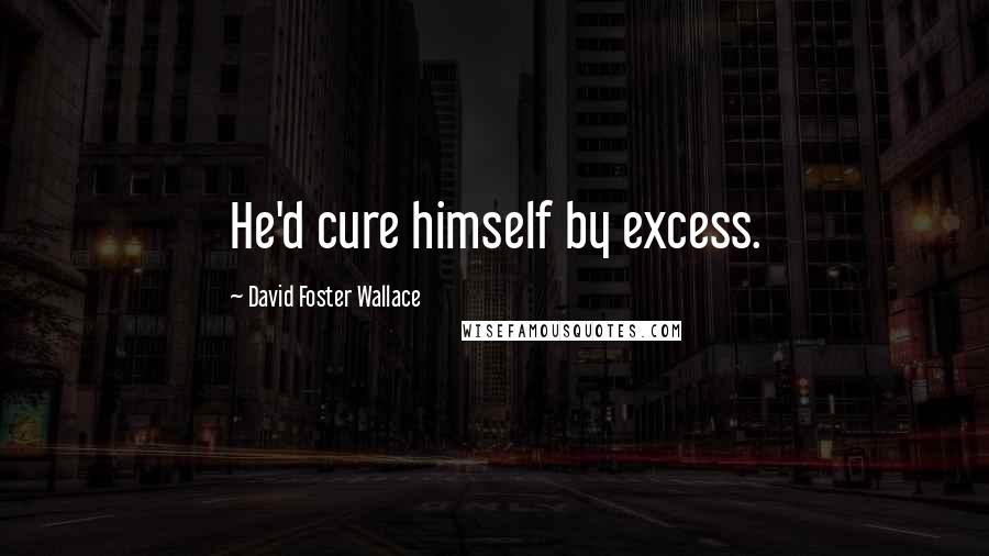 David Foster Wallace Quotes: He'd cure himself by excess.