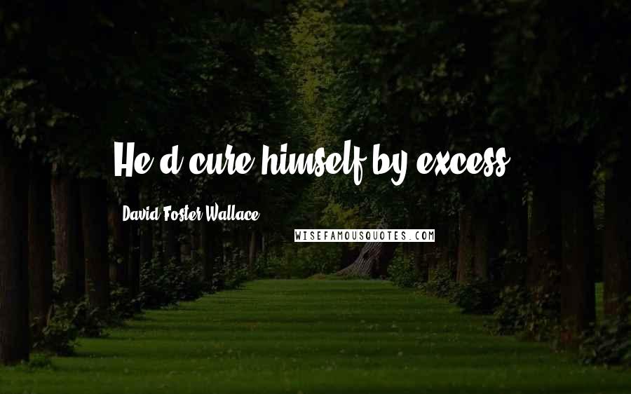 David Foster Wallace Quotes: He'd cure himself by excess.